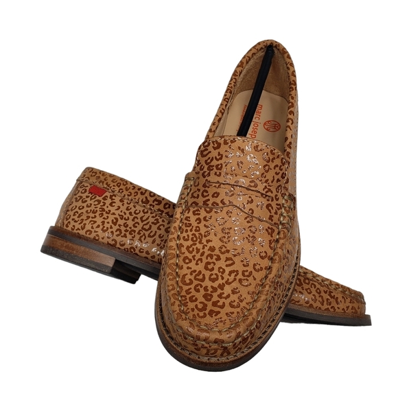 Marc Joseph | NIB East Village Leopard Nobuck Classic Leather Loafers Girl 2.5 - Picture 9 of 16